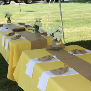 Image of Yellow Table Linens