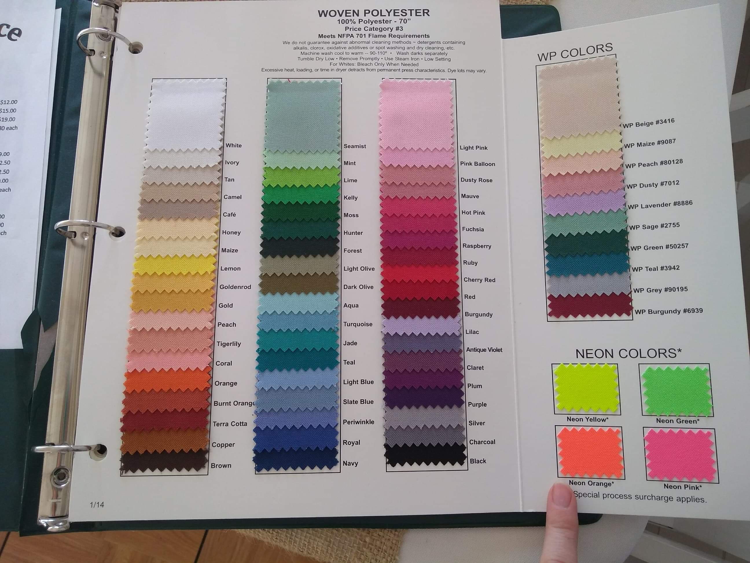 Round Tablecloth Chart