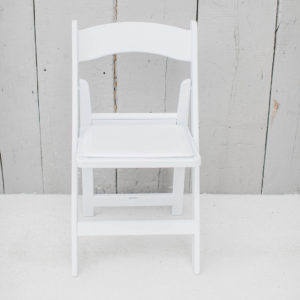 White Folding Padded Chair Rentals