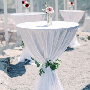 Image of Cocktail Table with Linen