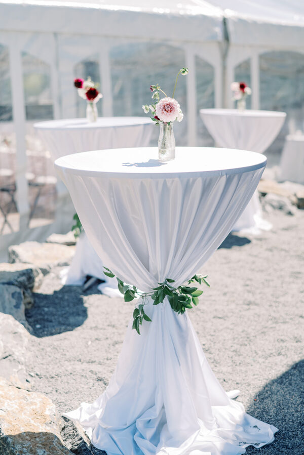 Image of Cocktail Table with Linen