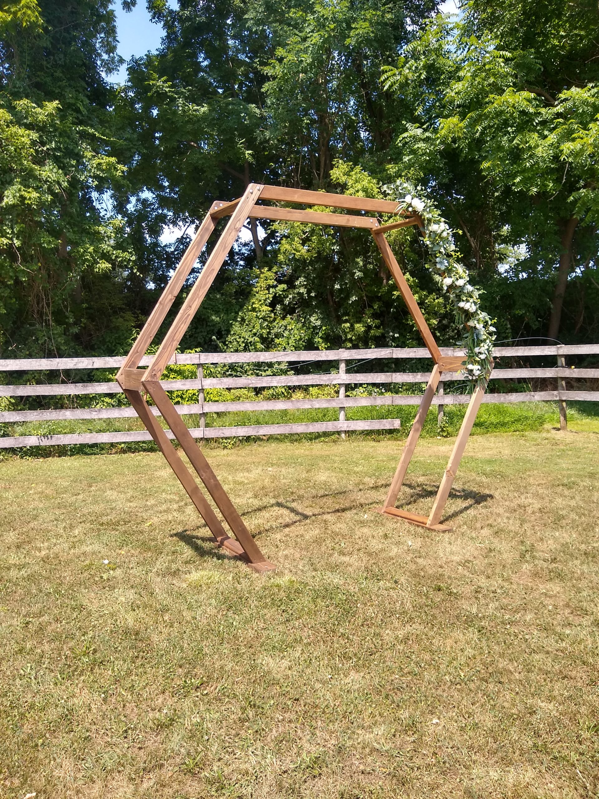 Wooden Geometric Wedding Arch | A to Z Event Rentals, LLC.