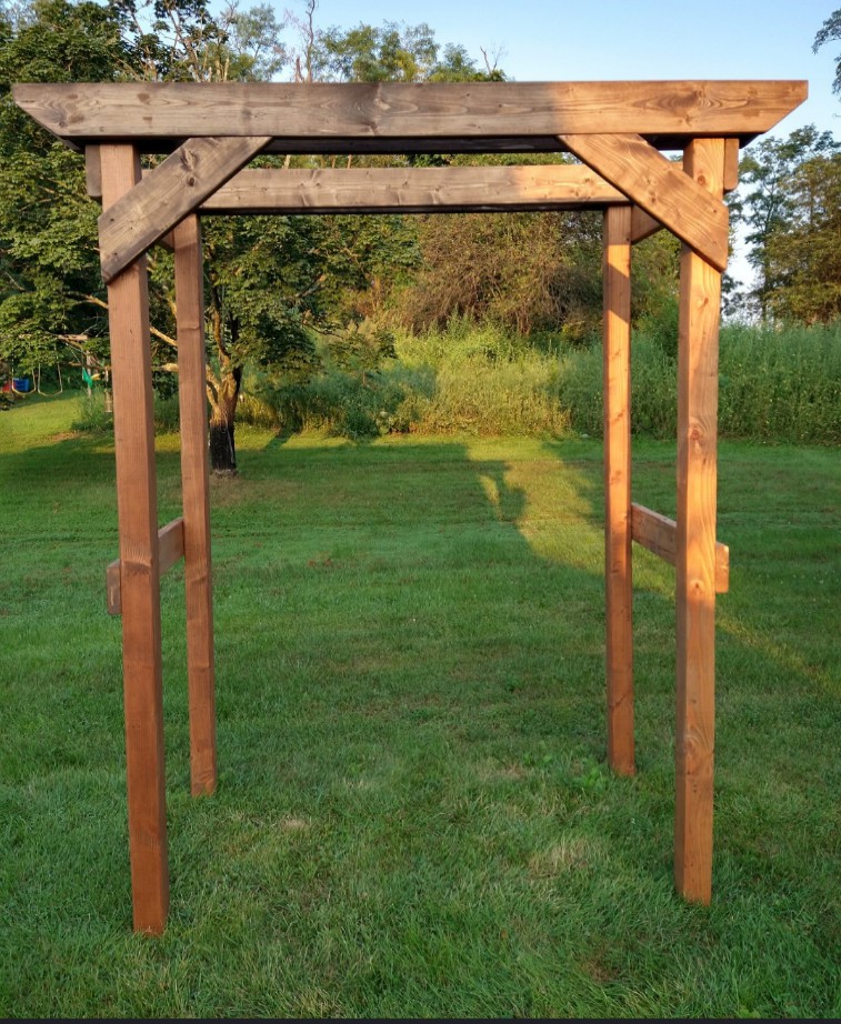 Wooden Rectangle Wedding Arch - A to Z Event Rentals, LLC.