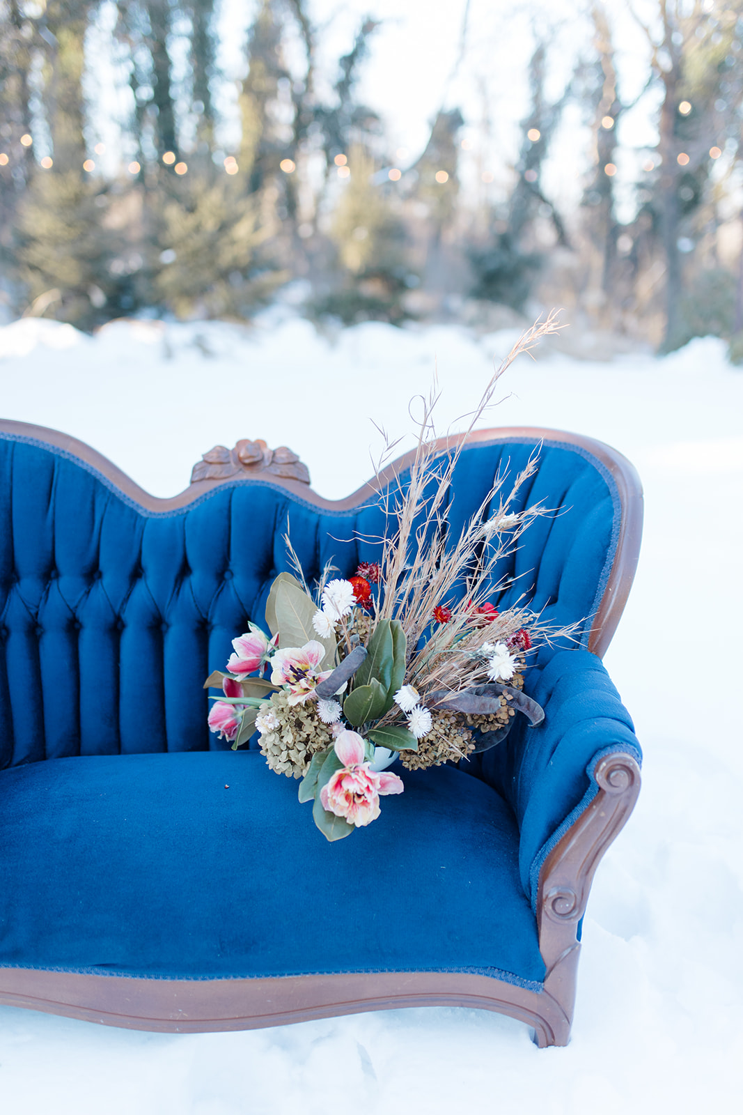 eruption Previously Advise Betty Vintage Blue Loveseat Rental - A to Z Event Rentals, LLC.