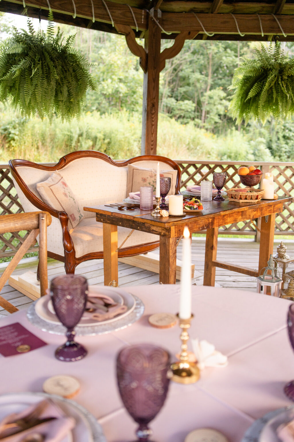 Amelia Vintage Loveseat Rental A to Z Event Rentals, LLC.