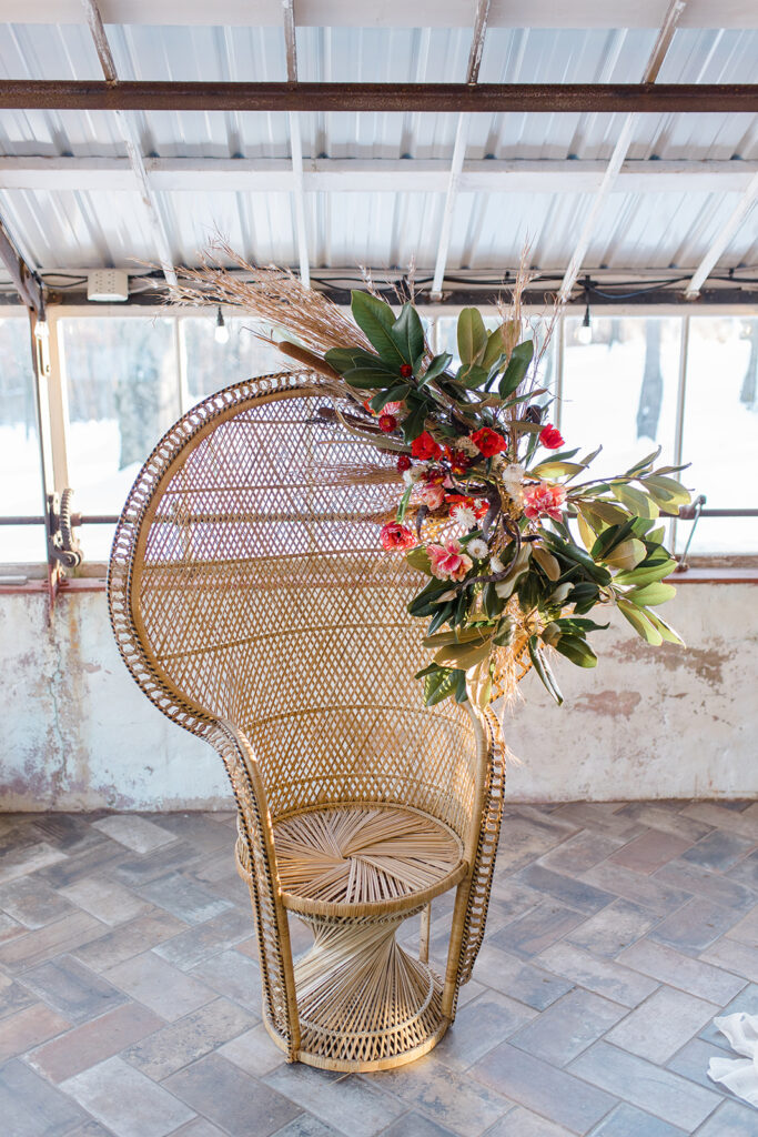 Bodhi Wicker Peacock Chair Rental A to Z Event Rentals, LLC.