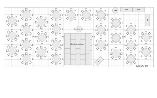 image of 40x100 tent layout