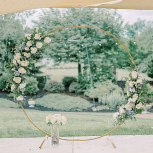 Image of Gold Circle Wedding Arch Rental
