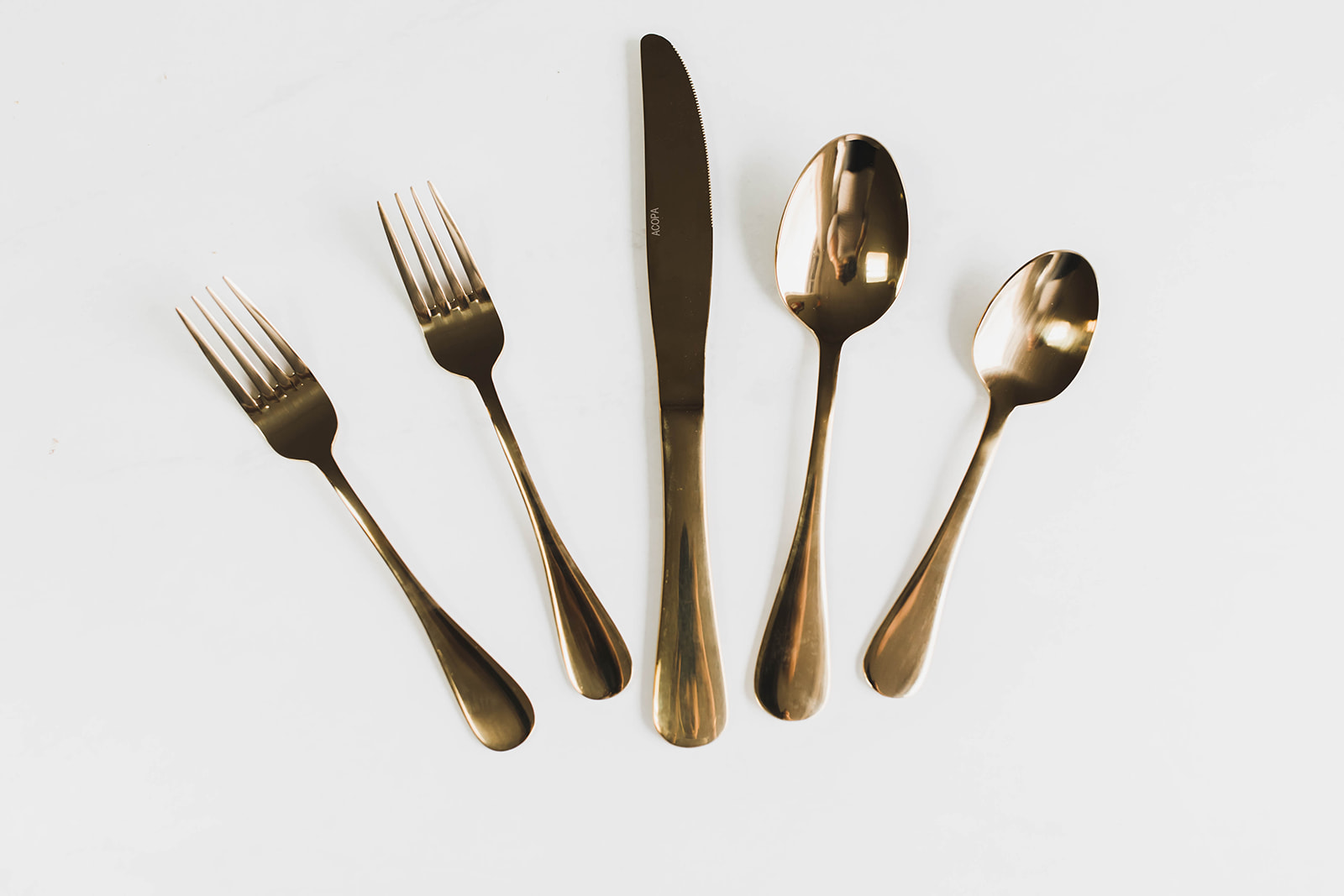 Gold Flatware Rental A to Z Event Rentals, LLC.