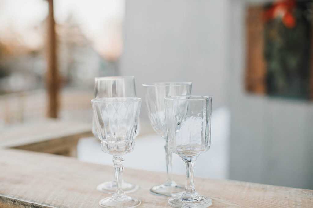Clear Mismatched Vintage Goblet Rentals