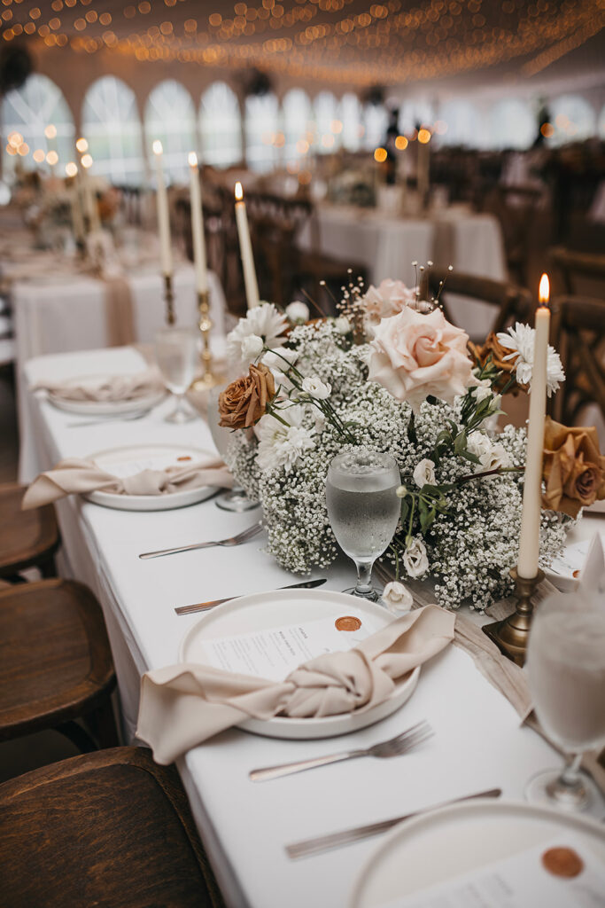 image of water goblet rentals on table