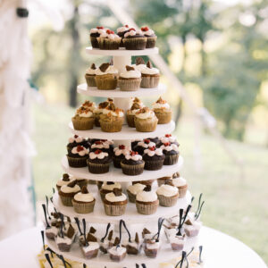 White Cupcake Stand Rental