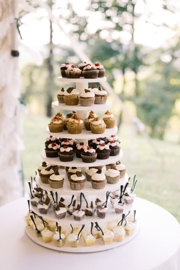 White Cupcake Stand Rental