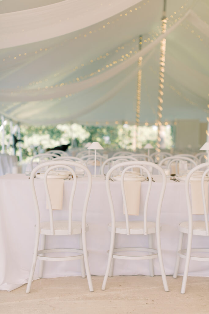 image of white bentwood chair rentals