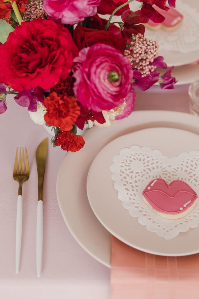 Image of blush pink plate rentals