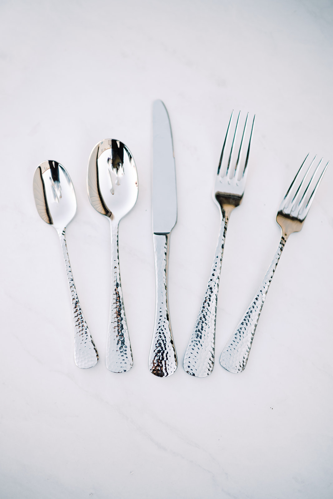 Image of Silver Hammered Flatware