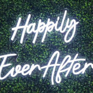 Happily ever after neon sign rental