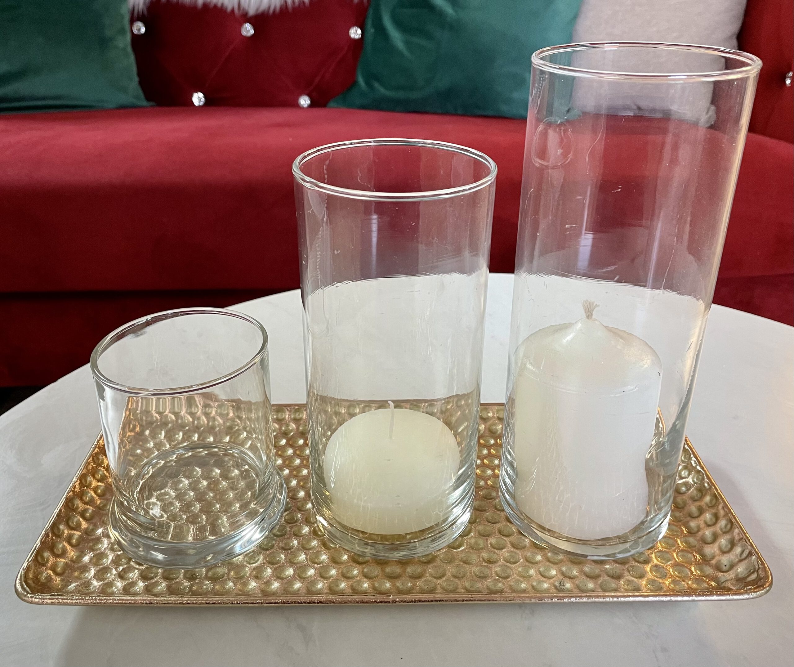 Clear Glass Pillar Rentals A to Z Event Rentals, LLC.