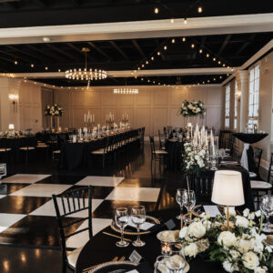 Image of black and white dance floor