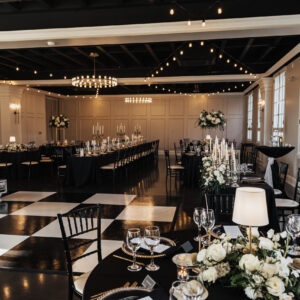 Image of black and white dance floor