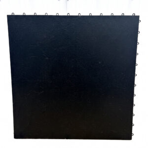 AI generated photo of a 3x3 black slate snaplock dance floor panel.