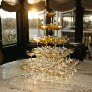 Image of champagne tower rental