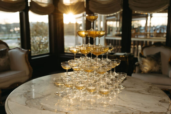 Image of champagne tower rental