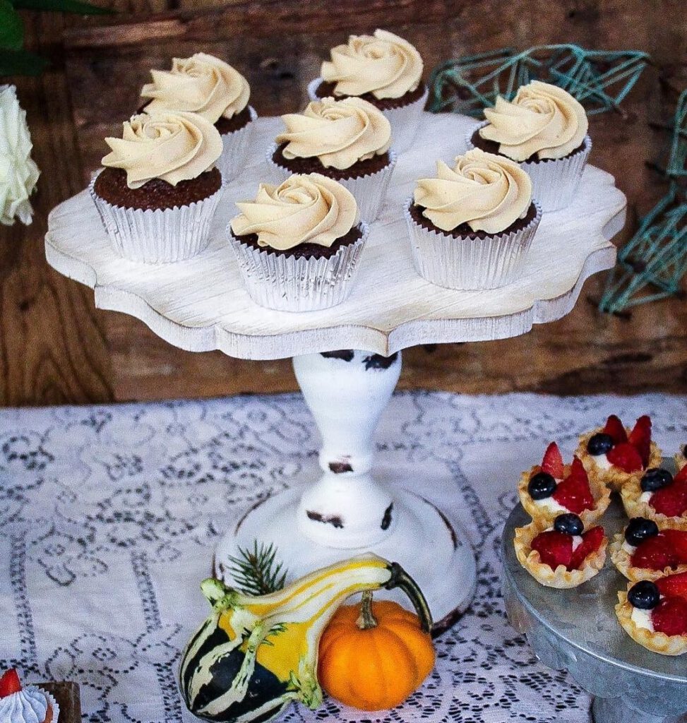 White Cupcake Stand Rental A to Z Event Rentals, LLC.