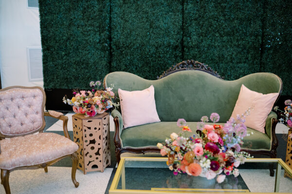 Maura Green Vintage Sofa Rental - Image 7