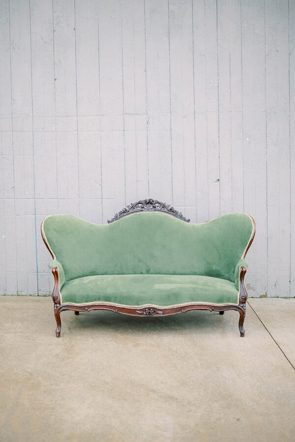 Maura Green Vintage Sofa Rental - Image 9