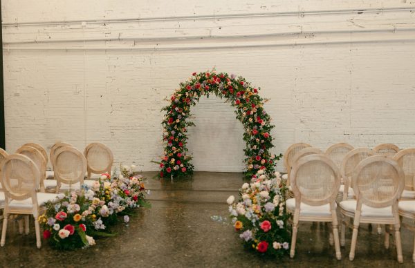 image of king louis chair rentals at wedding ceremony