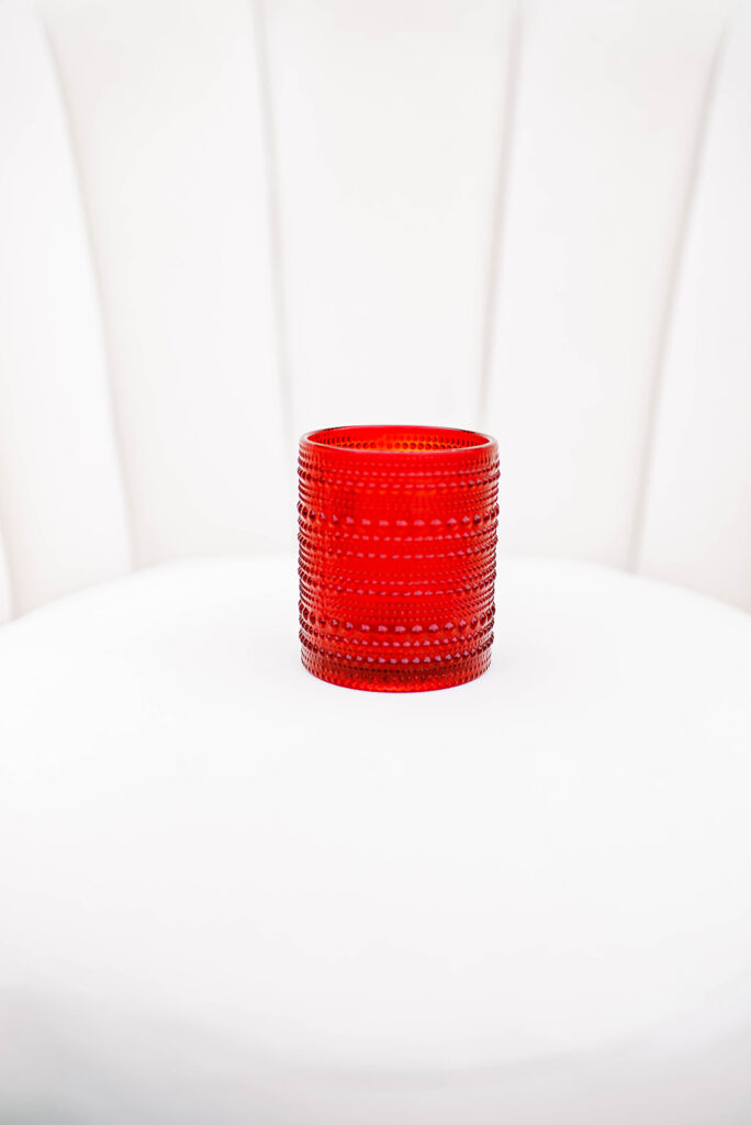 image of bali red glassware