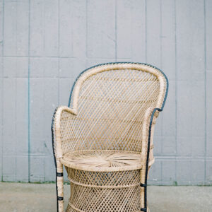 image of wicker barrel chair