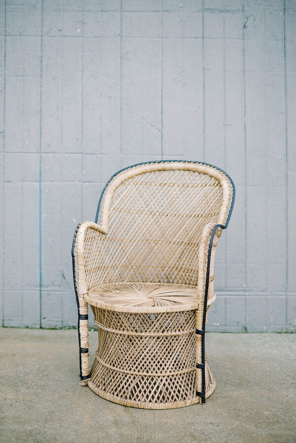 image of wicker barrel chair