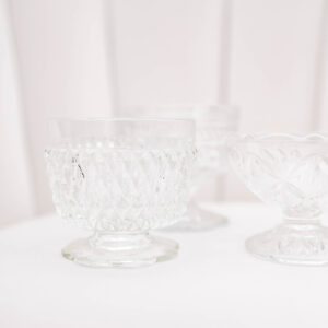 image of mismatched champage vintage coupes