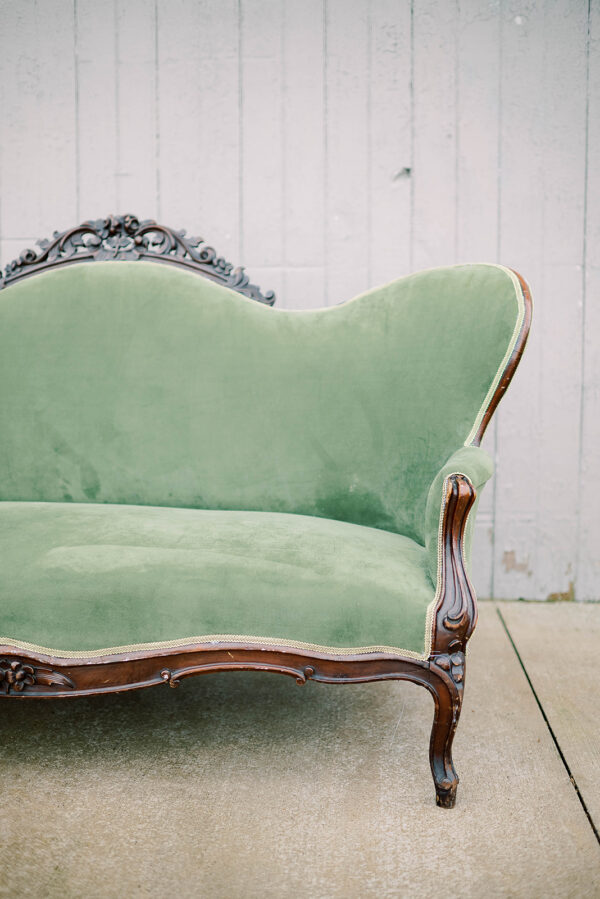 image of maura green sofa