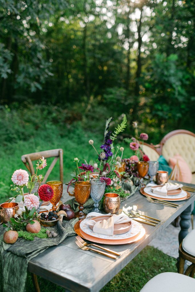 image of fall dinnerware rentals