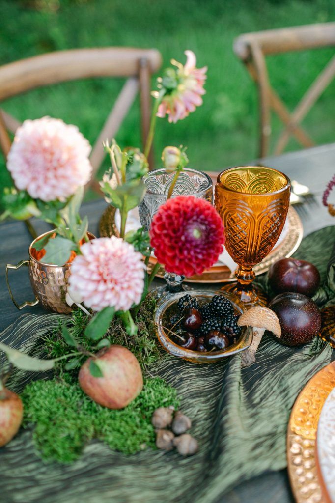 image of amber goblet rental