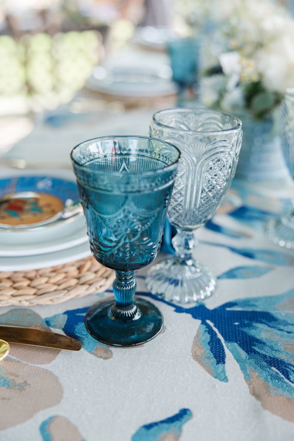 image of blue goblet rental