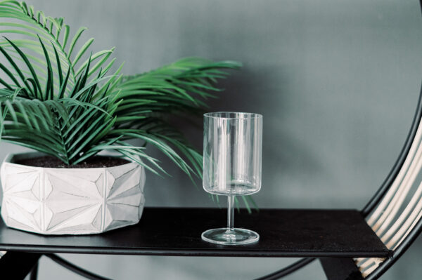image of claire water glass rental