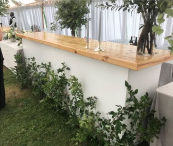 image of white and wood bar rental