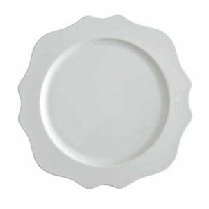 white french scroll charger rental