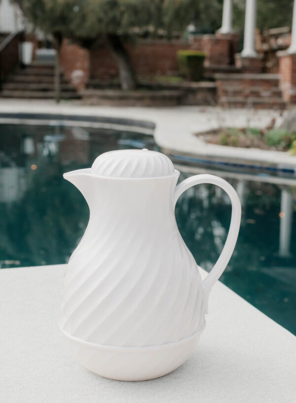 image of white insulated pitcher rental