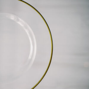 image of brooklyn glass gold rim charger