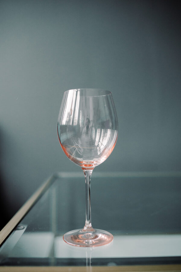 image of whitney pink white wine glass rental