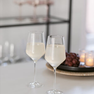 Image of fulton wine glasses staged with wine