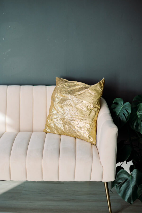 gold sequin throw pillows
