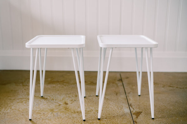 Layla White Side Table Rentals