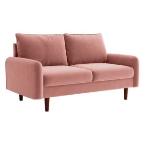 image of rose coral sofa rental