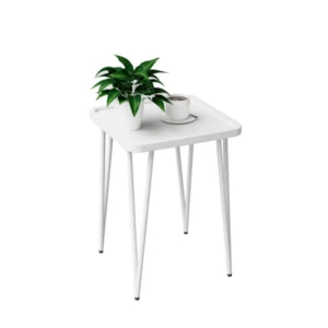 image of white end table rental